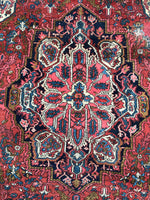 6’6 x 9’2 Beautiful and Bold tribal Heriz rug (#1086) - Blue Parakeet Rugs