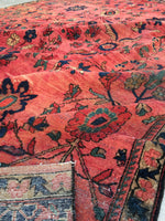 7’3 x 12’1 Antique Mahal Rug - Blue Parakeet Rugs
