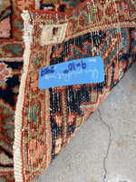 9 x 11 Antique Persian Heriz Rug #2407 - Blue Parakeet Rugs