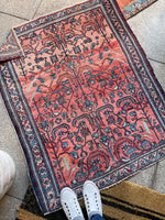 3’9 x 4’6 Antique Persian rug #2239 - Blue Parakeet Rugs