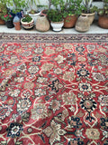 10'5 x 10'5 Antique Persian Mahal Rug - Blue Parakeet Rugs