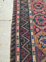 6’7 x 10’8 Antique Soumak / Soumak Flatweave Rug / Large Caucasian Rug (#1035) - Blue Parakeet Rugs