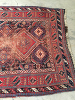 5 x 7'3 Antique nomadic rug (#1282) / 5x7 Vintage rug - Blue Parakeet Rugs