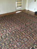 10'6 x 13'2 Large Antique Persian Mahal Rug - Blue Parakeet Rugs