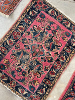 2’3 x 2’10 Antique Persian Scatter Rug #2489 / 2x3 vintage rug - Blue Parakeet Rugs