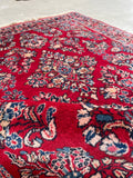 3’4 x 4’1 Vintage Persian Sarouk rug #1332 - Blue Parakeet Rugs
