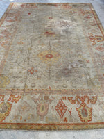 8’1 x 11’1 Antique 19th Century Rug # 2404ML / Large Vintage Rug / Neutral Rug / Beige Rug - Blue Parakeet Rugs