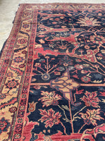 6’4 x 8’11 Antique Turkish rug #2368 - Blue Parakeet Rugs