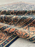 4’3 x 6’2  Antique Persian Senneh #2362 / Small Persian Rug - Blue Parakeet Rugs