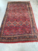 7'10 x 13' Antique Persian Iron rug Bidjar #2234 / 8x13 Vintage Rug - Blue Parakeet Rugs