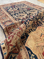 2’10 x 8’8 Antique Akstafa Caucasus Runner #2290 / Vintage skinny runner - Blue Parakeet Rugs