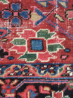 7’1 x 9’6 antique Persian Heriz (#1141) - Blue Parakeet Rugs