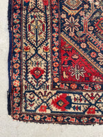 3'8 x 12'6 Antique Persian Runner #1302 / 13 foot vintage runner - Blue Parakeet Rugs