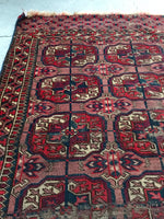 2’8 x 3’ Antique Tribal Turkmen (#1424) / Turkoman Rug / Small Antique Rug - Blue Parakeet Rugs
