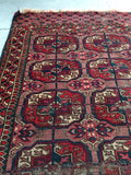 2’8 x 3’ Antique Tribal Turkmen (#1424) / Turkoman Rug / Small Antique Rug - Blue Parakeet Rugs