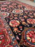 7' x 14'9" Antique Persian Bakhtiari / Long and Narrow Rug - Blue Parakeet Rugs