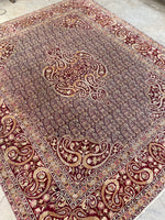 8’3 x 9’10 Antique Lavender Ground Agra Rug #2480 / 8x10 Vintage Rug - Blue Parakeet Rugs