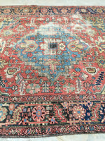 8’3 x 11’ Antique Persian Heriz (#973T) - Blue Parakeet Rugs