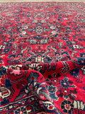 7’1 x 9’9 Antique Persian Dargazin Rug #2354 / 7x10 vintage rug - Blue Parakeet Rugs