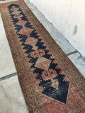 3’ x 13’3 antique Kurdish runner - Blue Parakeet Rugs