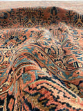 8’10 x 11’8 Antique coral ground Sarouk rug #2152 - Blue Parakeet Rugs