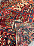 7’10 x 10’8 Antique Persian Heriz #2366 - Blue Parakeet Rugs