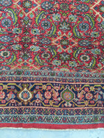 10'3 x 11’7 Antique 1920s village rug (#1371) - Blue Parakeet Rugs