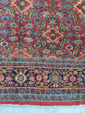 10'3 x 11’7 Antique 1920s village rug (#1371) - Blue Parakeet Rugs
