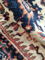 7’5 x 10’1 antique ivory Persian Mahal (#1258) / 8x10 large vintage rug - Blue Parakeet Rugs