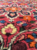 2’5 x 3’2 antique Sarouk Mat Rug - Blue Parakeet Rugs