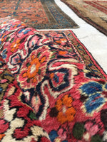 2’5 x 3’2 antique Sarouk Mat Rug - Blue Parakeet Rugs