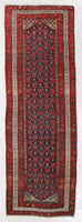 3'10 x 11'8 Late 19th Century Kurdish Runner #2294 - Blue Parakeet Rugs