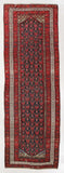 3'10 x 11'8 Late 19th Century Kurdish Runner #2294 - Blue Parakeet Rugs