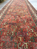3'3 x 17' Antique Persian Runner - Blue Parakeet Rugs