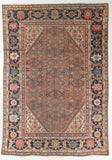 7'3 x 10'2 antique rust Persian Mahal (#1152) - Blue Parakeet Rugs