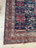 corner of worn persian afshar tribal rug #1468